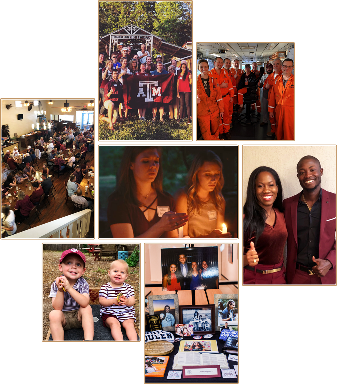 A collage of photos showing scenes from Muster celebrations around the world.
