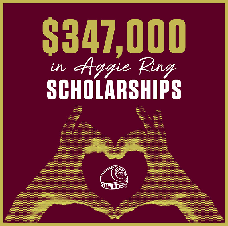 $347,000 was awarded in Aggie Ring Scholarships