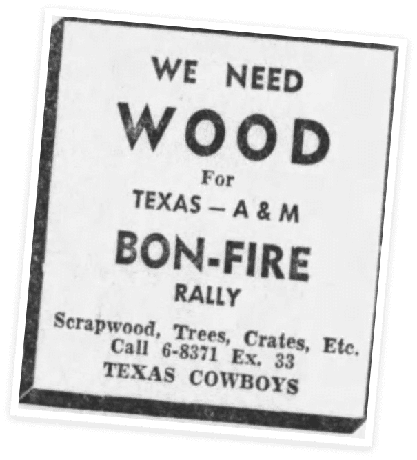 Advertisement in the Nov. 13, 1952, Austin American